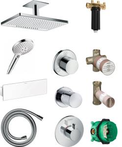 Душевой комплект Hansgrohe Rainmaker Select 460 (2 jet) 24004400 + 26530400 + 28272000 + 26456400 + 15932000 + 15972000 + 157560