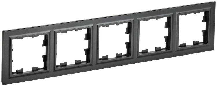 Рамка 5-постовая IEK Brite BR-M52-K02 черный