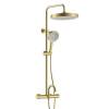Душевая стойка Elghansa Radiant 6747157-2X-MattGold с термостатом, матовое золото