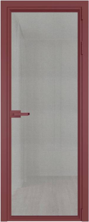 Межкомнатная дверь Profil Doors 1 AV цвет профиля Красный антрацит, стекло безопасное 6 мм рэте 600x2000