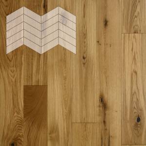Паркетная доска Lab Arte Chevron Французская Елка Дуб Рустик лак без браша 400-337x110x14/3