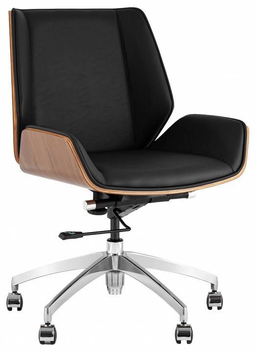 Кресло компьютерное Stool Group TopChairs Crown SN A312-A 8383-29 walnut back черный