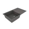 Кухонная мойка Lemark IMANDRA 840 9910035 врезная прямоугольная с крылом из кварцгранита серый шелк фото 2