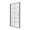 Дверь в нишу NEW TRENDY NEW SOLEO BLACK одинарные 100x195 D-0278A (черный)