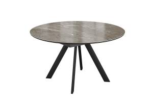 Стол Дик DikLine SKC120 00-00076866 tundra gris, подстолье черное, опоры черные 120(160)x120x76