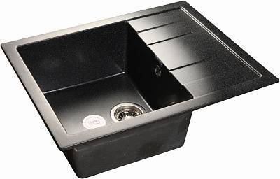 Мойка кухонная GranFest Quadro GF-Q--650L чаша с крылом 650x500мм черный