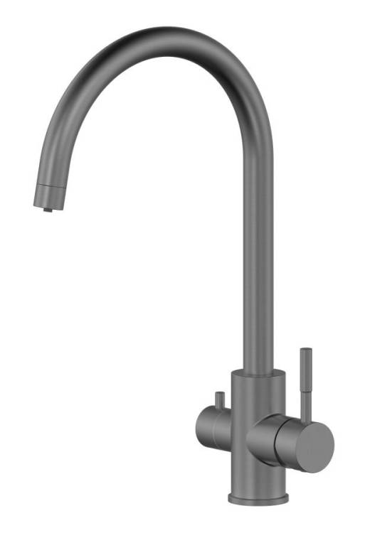 Смеситель для кухни Oliveeka KS OL-458022-BGM с подключением к фильтру, оружейный металл