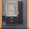 Тумба с раковиной Uperwood Modul 393020549 подвесная, матовая, черная, 65 см фото 11
