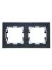 Рамка 2-постовая IEK Brite BR-M22-44-K02 черный фото 3