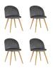 Набор из 4 стульев Stool Group Лион Страйпс DC-69030G HLR-21 X4 серый