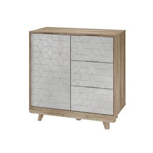 Комод БТС МЕБЕЛЬ Мегаполис КМ-12 00-00162351 дуб каньон/F04