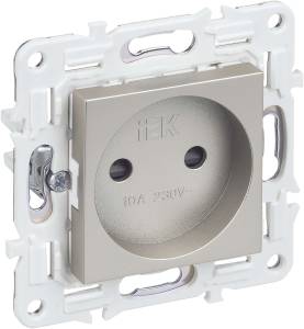 Розетка 1-местная с защитными шторками IEK Skandy SK-R13-10-K37 шампань