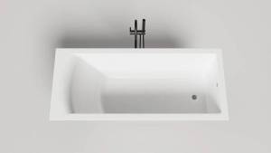 Ванна из искусственного камня Salini Cascata 104413G белая глянцевая, 170x70