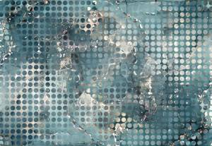 3D Фотообои Artegrafico «Флюидная мозаика в голубых тонах» IN-001 песок