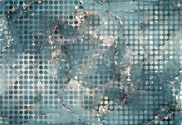 3D Фотообои Artegrafico «Флюидная мозаика в голубых тонах» IN-001 песок