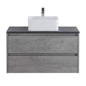 Тумба под раковину Belbagno Kraft KRAFT-1000-2C-SO-CG 100x46x50 Cemento Grigio подвесная с двумя выкатными ящиками