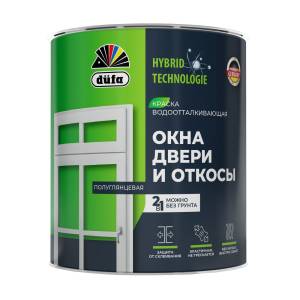 Эмаль акриловая Dufa Для Окон, Дверей и Откосов полуглянцевая база 3 1.75 л