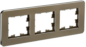 Рамка 3-постовая IEK Brite BR-M32-M-01-K49 латунь
