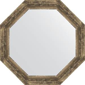 Зеркало Evoform Octagon BY 3665 63х63 см, старое дерево с плетением