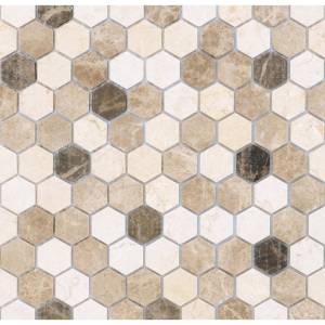 Мозаика LeeDo Pietrine Hexagonal Pietra Mix 1 Mat Hex (1.8x3) 28.5x30.5