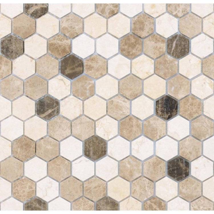 Мозаика LeeDo Pietrine Hexagonal Pietra Mix 1 Mat Hex (1.8x3) 28.5x30.5