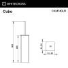 Ершик WHITECROSS Cubo CU2474GLB напольный, золото брашированное фото 2