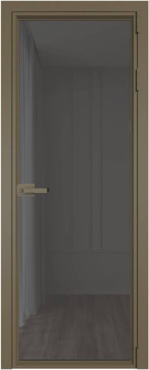 Межкомнатная дверь Profil Doors 1 AV цвет профиля Шампань, стекло безопасное 6 мм тонированное 800x2000
