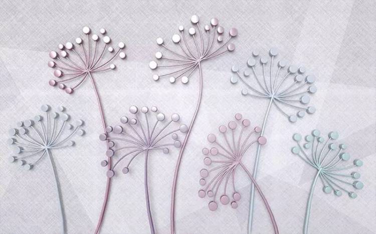 3D Фотообои Artegrafico «Букет медных одуванчиков» FANT-053 акварель