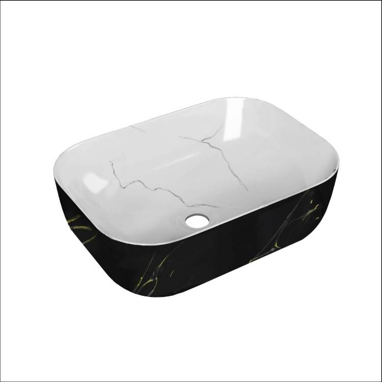 Раковина Point Вега 46 PN43711WB белая с черным