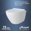 Унитаз подвесной Maretti Elena EA10PBM88-844 безободковый, сиденье микролифт, белый фото 7