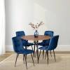 Стул Tetchair Chilly (mod. JSC-220) 21494 велюр/металл, blue (синий) HLR64/черный фото 11