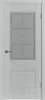 Межкомнатная дверь Владимирская Фабрика Дверей экошпон VFD Emalex EC 2, остекленная, серый Steel Crystal Cloud 900x2000