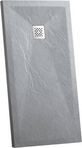 Поддон для душа Vincea VST-4SR8010G 100x80 серый, с сифоном