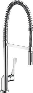 Смеситель для кухни Axor Citterio Semi-Pro 39840000 хром, с гибким изливом