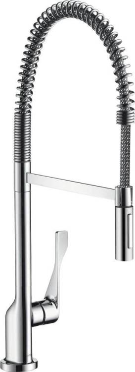 Смеситель для кухни Axor Citterio Semi-Pro 39840000 хром, с гибким изливом