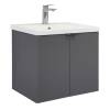 Тумба с раковиной Comforty Лима-60П 00-00019236 подвесная, антрацит