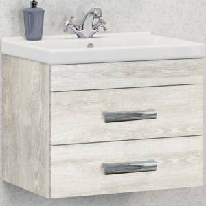 Тумба с раковиной Comforty Никосия-60П 00004138879 дуб белый