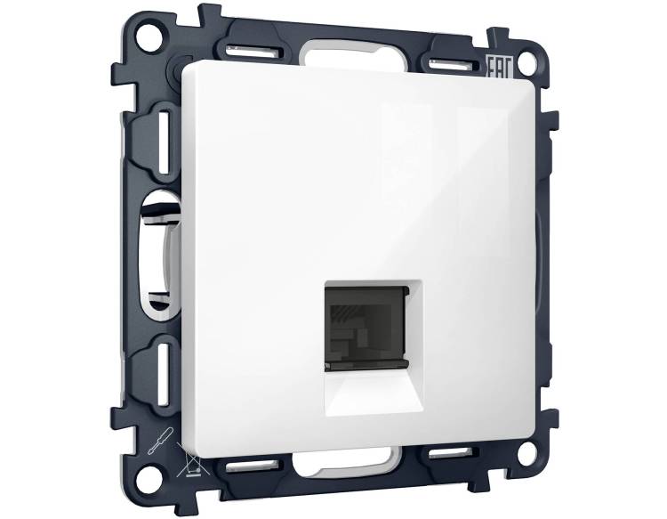 Комплект механизма компьютерной розетки Ambrella Volt MA MA112005 белый глянец