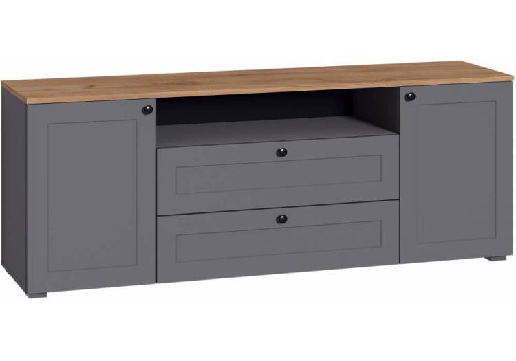ТВ-тумба Woodville Опра 676803 серый графит / дуб золотой craft