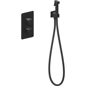 Гигиенический душ Timo Petruma 5089/03SM черный, со смесителем, с внутренней частью