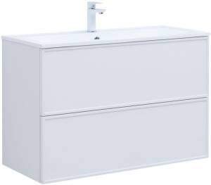 Тумба с раковиной Aquanet Арт 00313257 100 белый матовый
