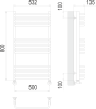 Полотенцесушитель Terminus Стандарт П16 50x80, водяной фото 3