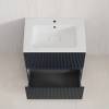 Тумба с раковиной Style Line Марокко 70 напольная, 2 ящика, графит, раковина Соул белая фото 4