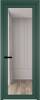 Межкомнатная дверь Profil Doors 1 AGP цвет профиля Зеленый воск, стекло безопасное 6 мм ромб серебро 800x2000