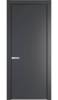 Межкомнатная дверь Profil Doors 1 PA полотно Графит, профиль черный 800x2000