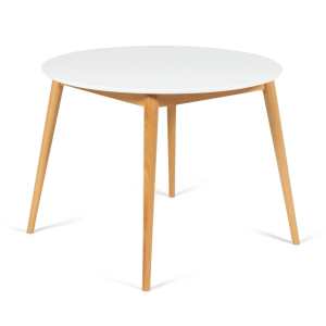 Стол обеденный Tetchair Bosco 13993 белый/натуральный (бук) 100x75x100