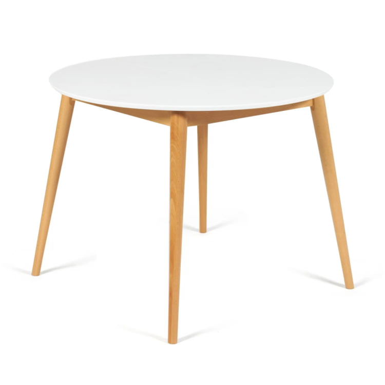 Стол обеденный Tetchair Bosco 13993 белый/натуральный (бук) 100x75x100