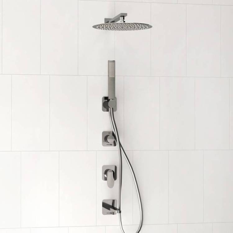 Душевой комплект Wasserkraft Weida A3151.269.270.090.116.271.087.103 встраиваемый, с верхней душевой насадкой, лейкой, хром