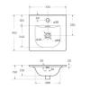 Раковина BelBagno BB-8099-3-40 белый глянцевый, 41x41x15 фото 3