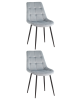 Стул Stool Group Флекс OS-2499-V seat HLR-15 DUAL X2 велюр пыльно-голубой (набор 2 шт)